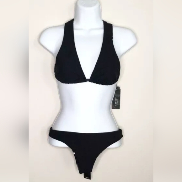 Tavik size small minimal coverage bikini set NWT black - Picture 2 of 9